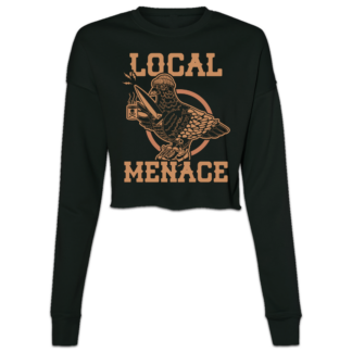 Bad Pigeon Women's Crop Fleece Crewneck Sweatshirt