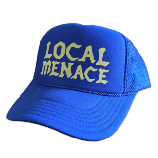 Blue Text Trucker Hat
